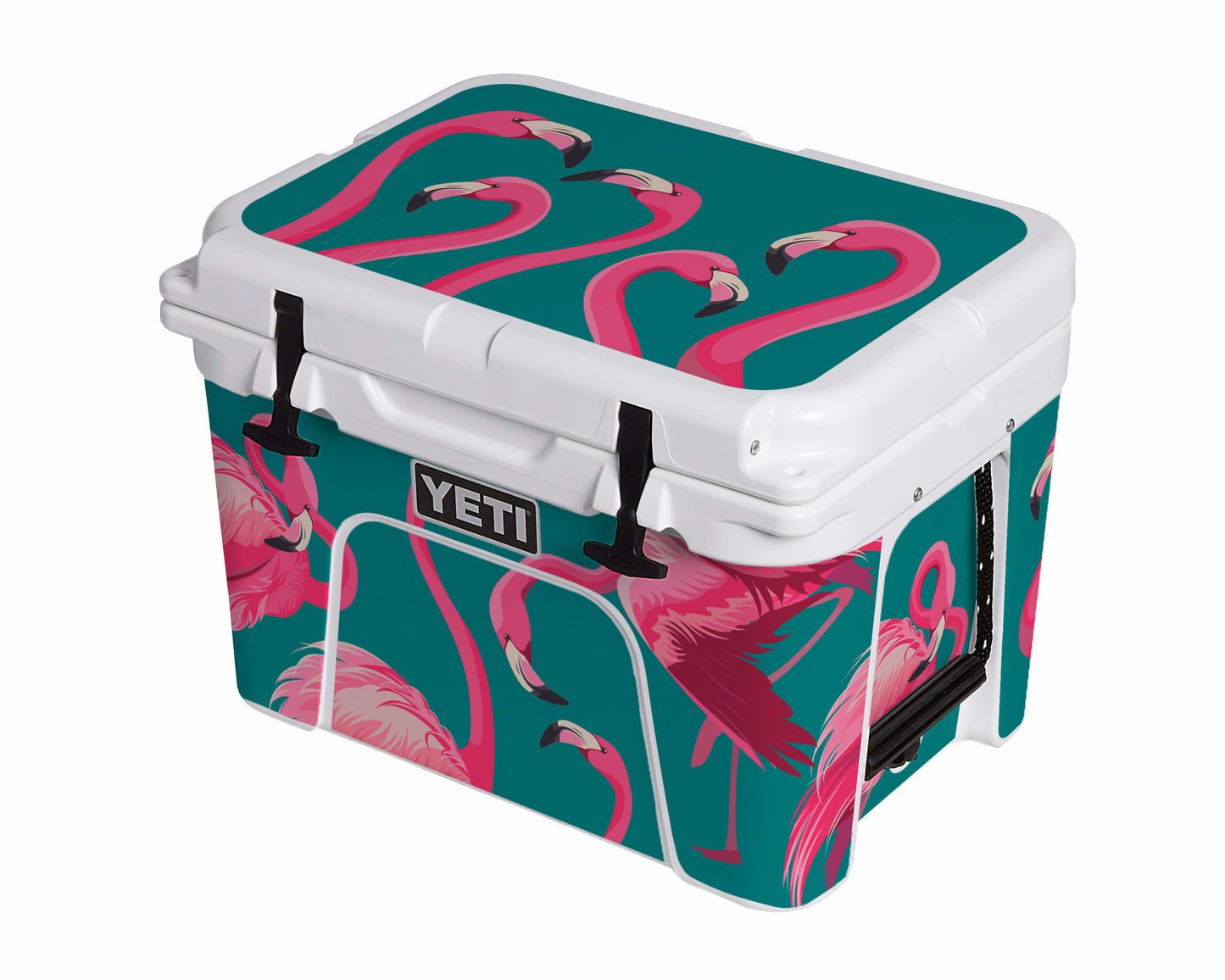 YETI Full Wrap Flamingos Teal