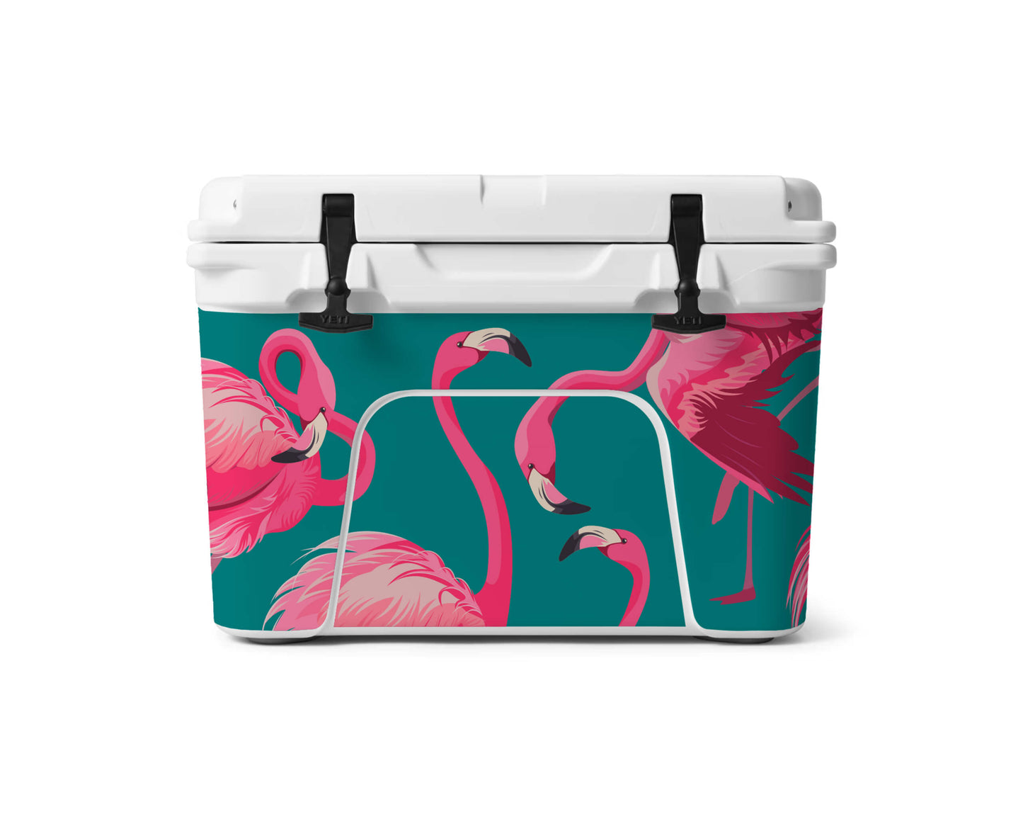 YETI Full Wrap Flamingos Teal
