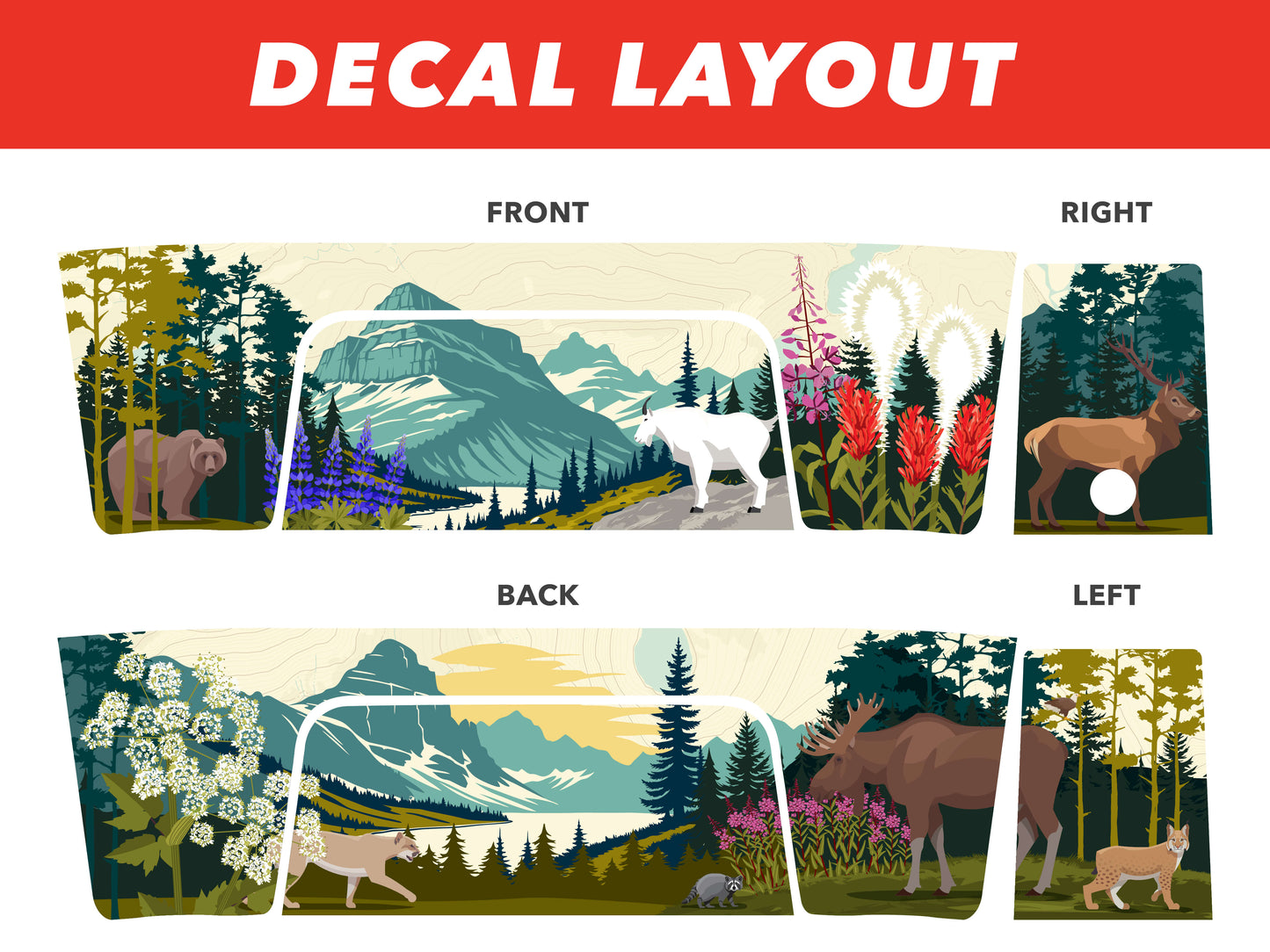 YETI Full Wrap National Parks - Glacier