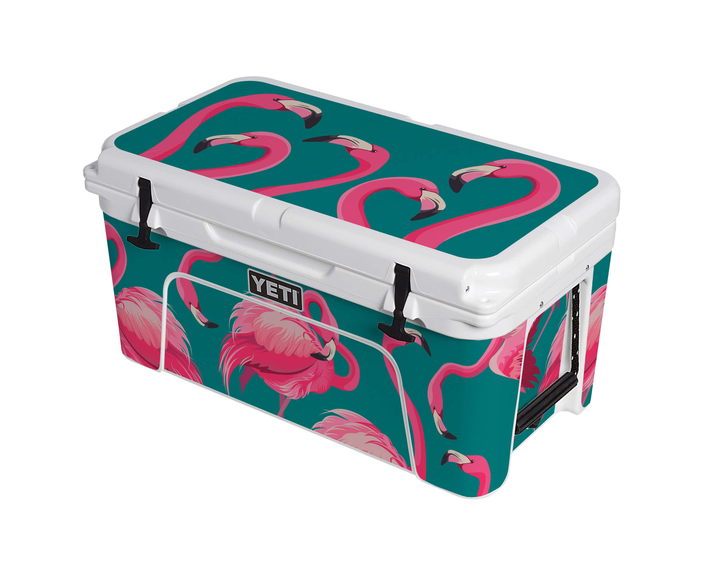 YETI Full Wrap Flamingos Teal