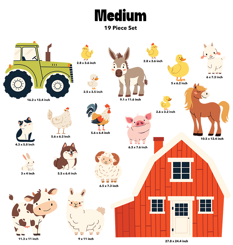 Farm Animals Decal Kit