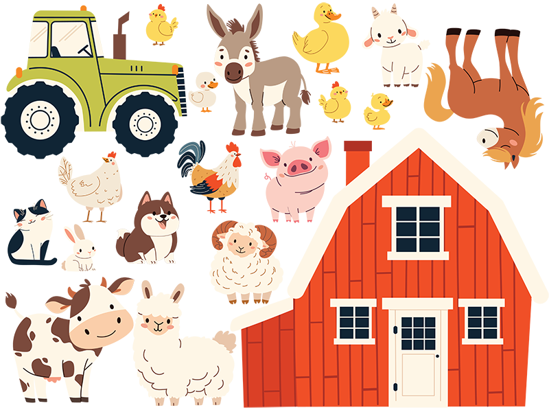 Farm Animals Decal Kit