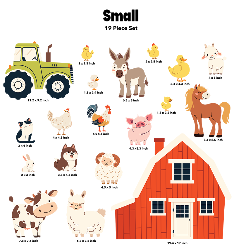 Farm Animals Decal Kit