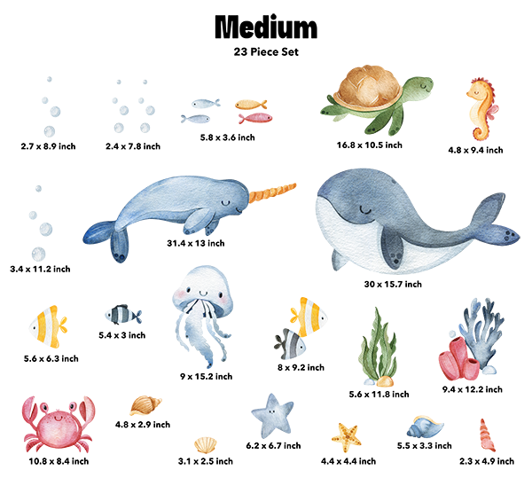 Sea Creature Decal Kit