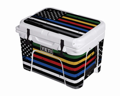 YETI 35 Full Wrap American Flag Support Our Heroes