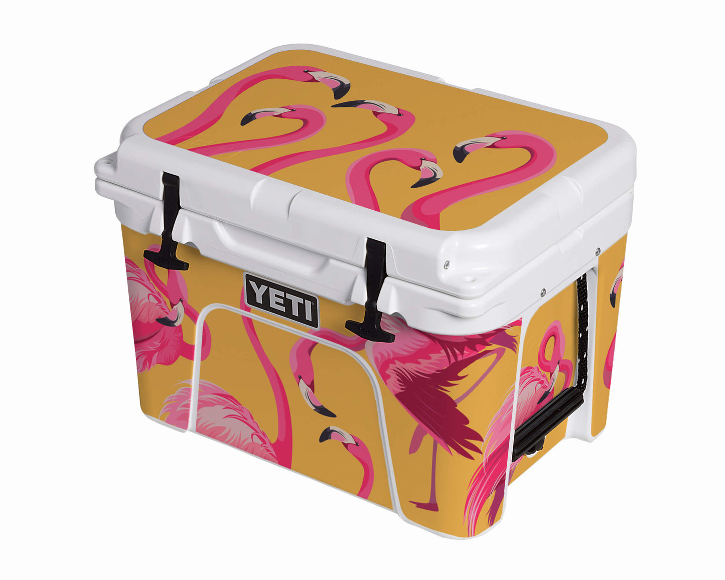 YETI Full Wrap Flamingos Mustard