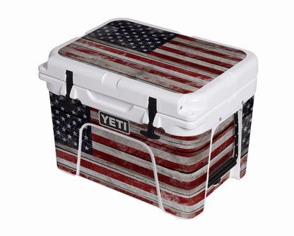 YETI 35 Full Wrap Rustic American Flag