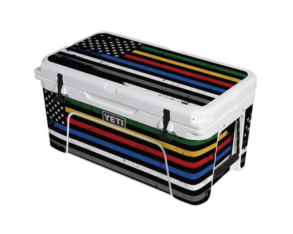 YETI 65 Full Wrap American Flag Support Our Heroes