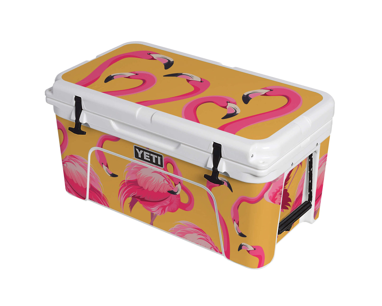 YETI Full Wrap Flamingos Mustard