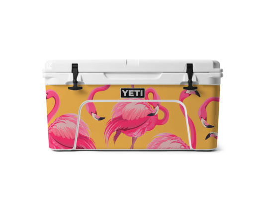 YETI Full Wrap Flamingos Mustard