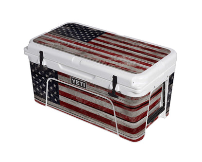 YETI 65 Full Wrap Rustic American Flag