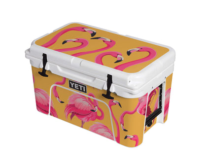 YETI Full Wrap Flamingos Mustard