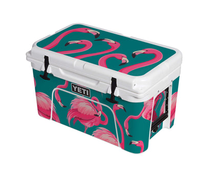 YETI Full Wrap Flamingos Teal