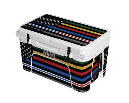 YETI 45 Full Wrap American Flag Support Our Heroes